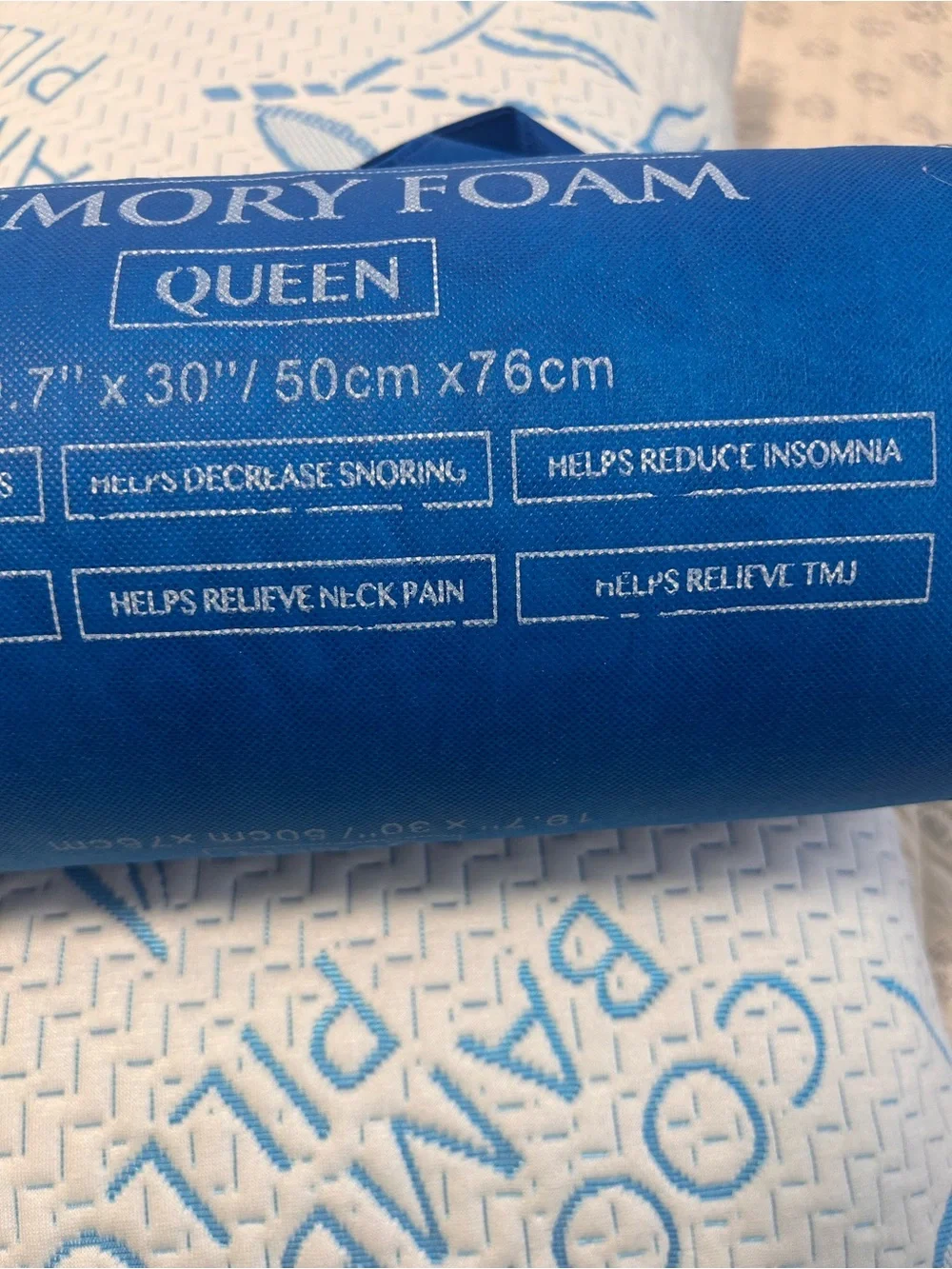 Cool Bamboo Memory Foam Queen Pillow 19 x 30 NWT ~$160 RETAIL